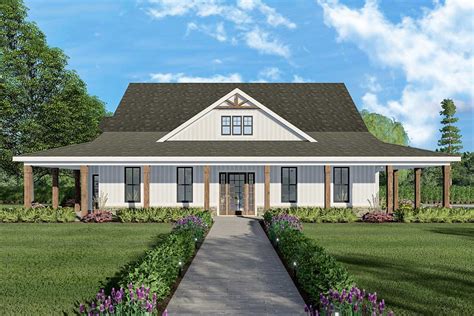 Exclusive Ranch Home Plan with Wrap-Around Porch - 149004AND ...