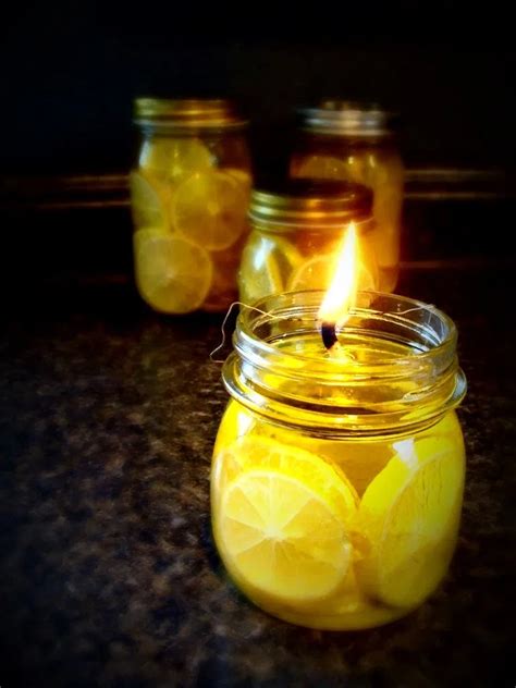 Lemon-filled Olive Oil Lanterns | The Kinnard Homestead | Diy candles ...