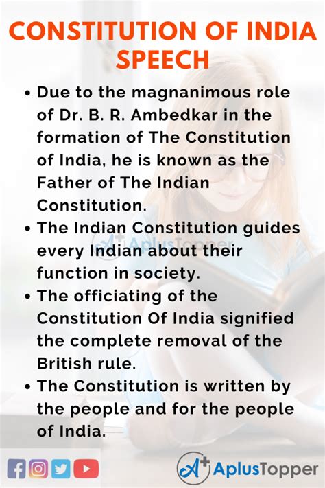 Constitution Of India Speech | Speech on Constitution Of India for ...