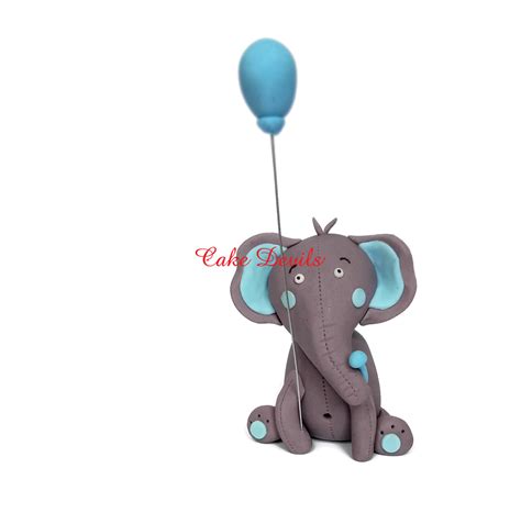 Fondant Elephant Cake Topper, Zoo Cake Topper, Jungle Cake Topper ...