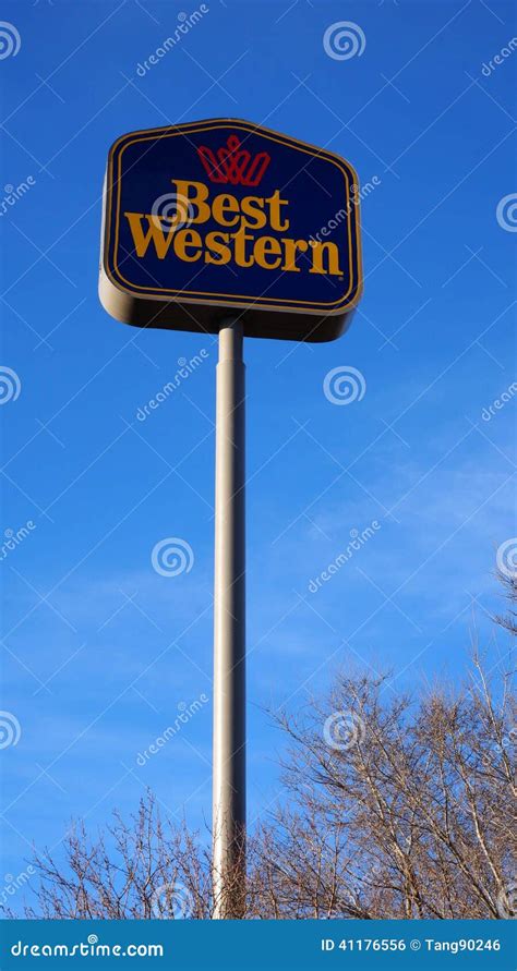 Best Western hotel sign editorial photo. Image of logo - 41176556