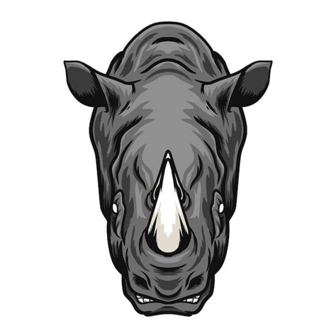 Premium Vector | Rhino head illustration