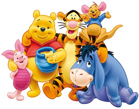 Winnie the Pooh, Tigger, Piglet and Eef from Winnie the Pooh