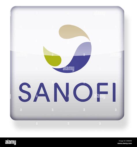 Sanofi logo as an app icon. Clipping path included Stock Photo ...