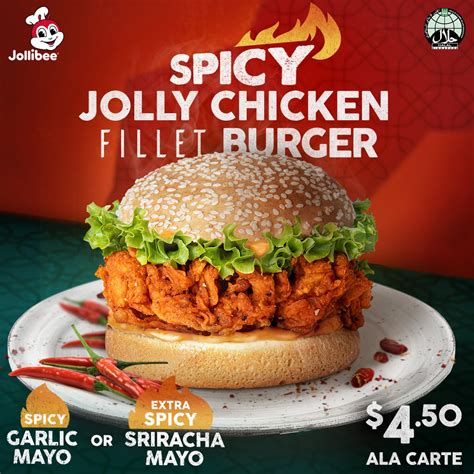 Jollibee S'pore launches Extra Spicy Jolly Chicken Fillet Burger from S ...