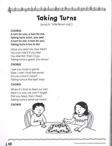 Taking Turns Song | Teaching social skills, Preschool social skills ...