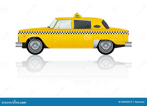 Vintage Yellow New York Taxi Stock Vector - Image: 45042619