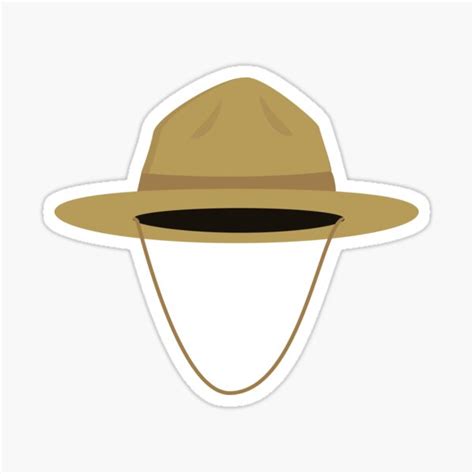 "Brown park ranger hat" Sticker for Sale by ilovecotton | Redbubble