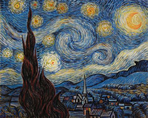 The Starry Night - Vincent van Gogh Paintings | Starry night painting ...