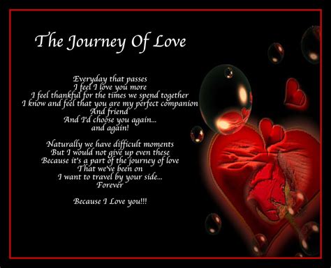 Personalised Journey Of Love Poem Birthday Valentines Day Gift Present ...