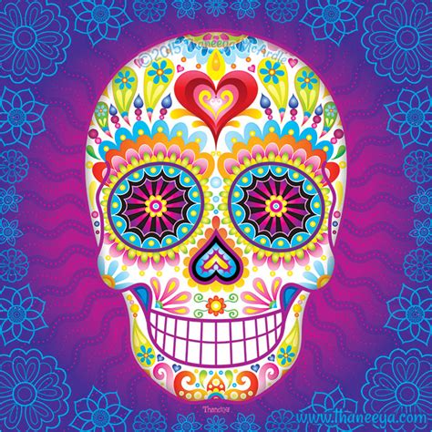 Day of the Dead Art: A Gallery of Colorful Skull Art Celebrating Dia de ...