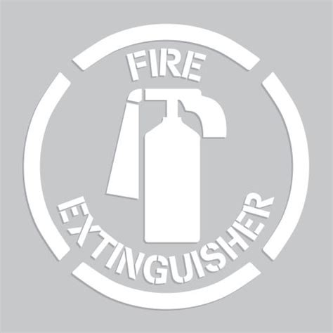 Fire Extinguisher Floor Marking Stencil PMS214