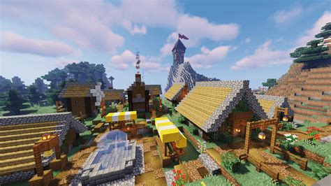 Medieval Village Design : Minecraft