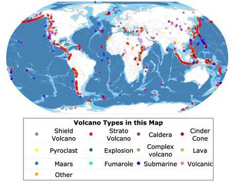 Active Volcano Map Of The World - Allyce Maitilde