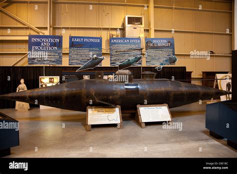 Replica of the Pioneer submarine, Hunley Confederate submarine Stock ...