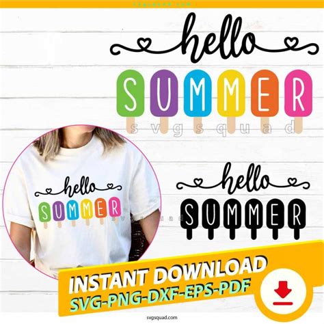 Hello Summer Svg Png, Summer Sign Svg, Hello Summer Shirt Svg, Cricut