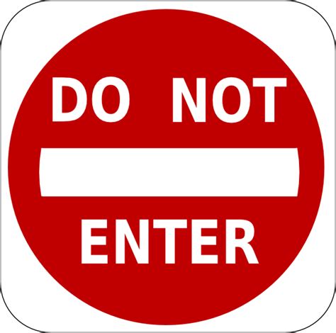 Do Not Enter Sign Clip Art at Clker.com - vector clip art online ...