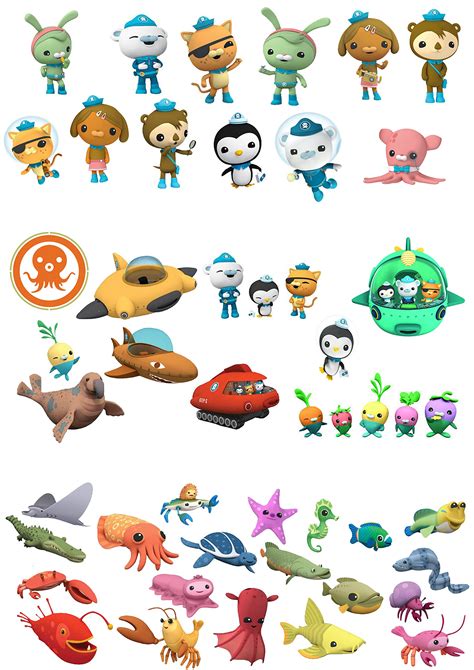 Buy 48 Octonauts Sea Animals Stand up Characters Edible Wafer Paper ...