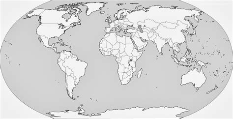 4 best plain world map printable – Artofit