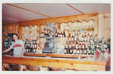 Undated Unused Postcard Billy Soose Lamp Light Bar Lake Wallenpaupack ...