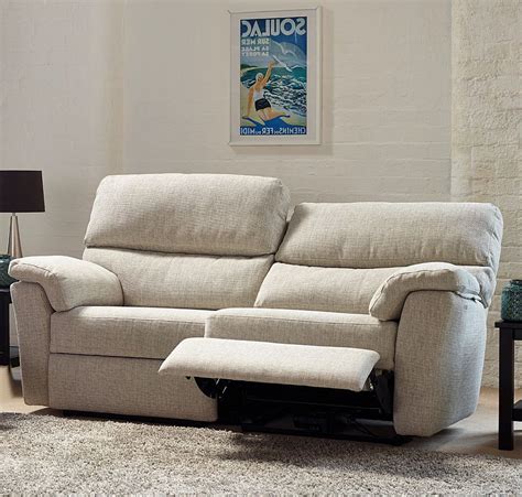 Henley 3 Seater Sofa High Back Leather with Manual Recliner