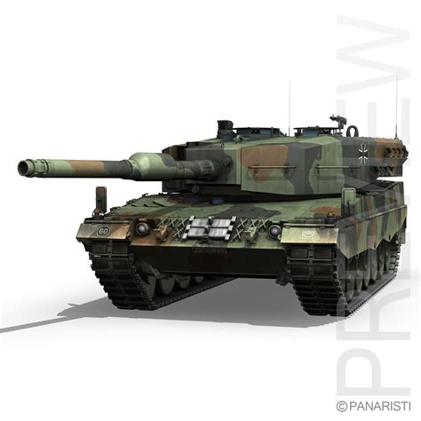 3d model leopard 2a4 battle tank