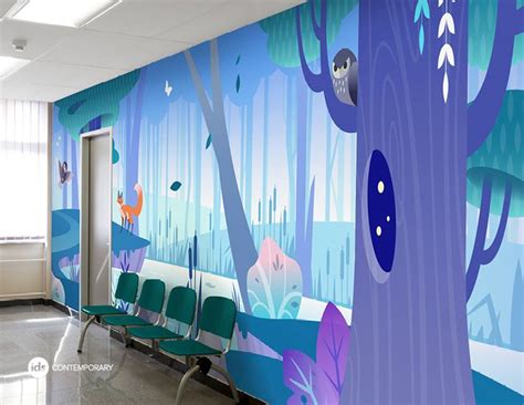 Enchanted Forest Hospital Mural | Mural wall art, Mural, Pediatric ...