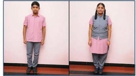 Cotton Pink Tamilnadu Government School Uniforms From Classes 9 - 10 ...