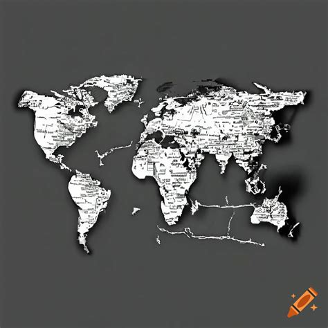 World Map Showing Cities