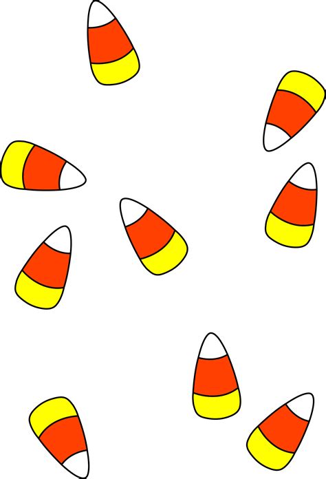 Scattered Halloween Candy Corn - Free Clip Art