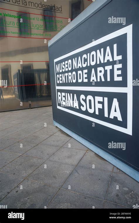 Entrance. Reina Sofia Art Center National Museum, Madrid, Spain Stock ...