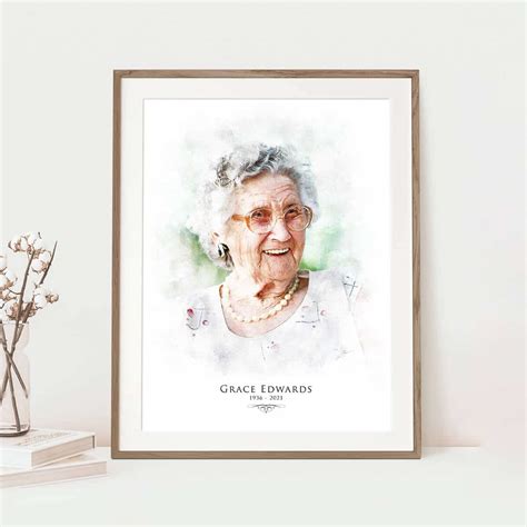 In Loving Memory Portrait Memorial - A Beautiful Sympathy Gift