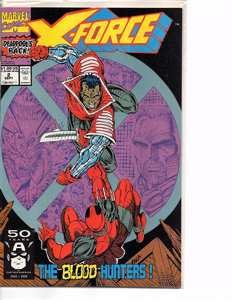 Marvel Comics X-Force Vol. 1 #2 Deadpool Rob Liefeld | Comic Books ...