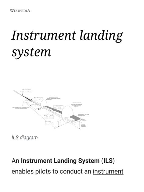 Instrument Landing System1 | Aviation Safety | Information And ...