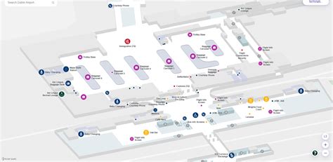 Terminal 2 map of Dublin Airport code DUB