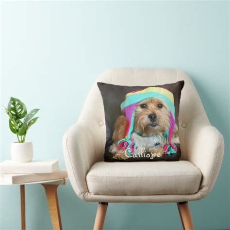 Personalized Pet Photo Pillow | Zazzle