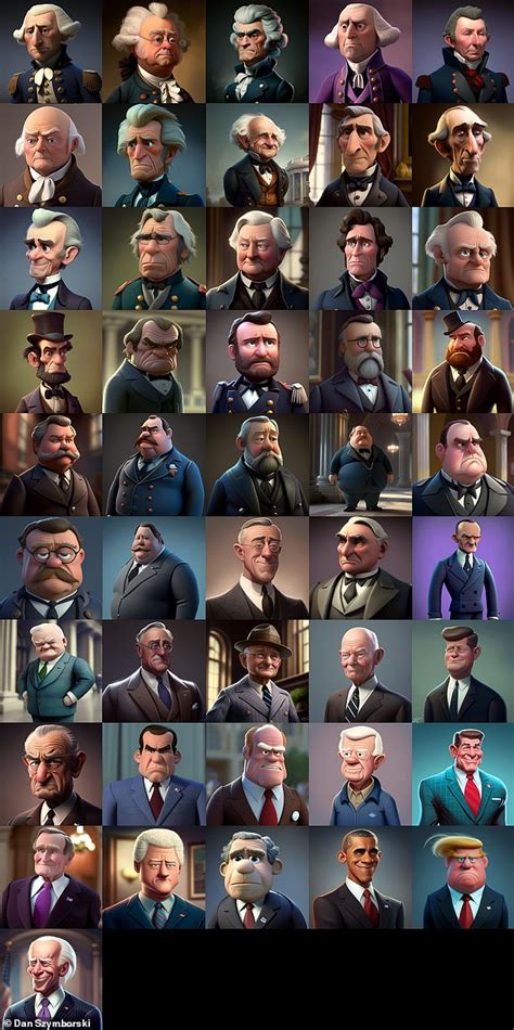 Every US president as a Pixar character: AI reimagines America's 46 ...