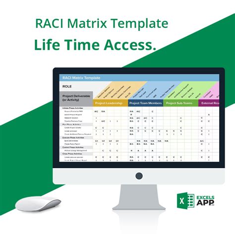 RACI Matrix Template - Excels App