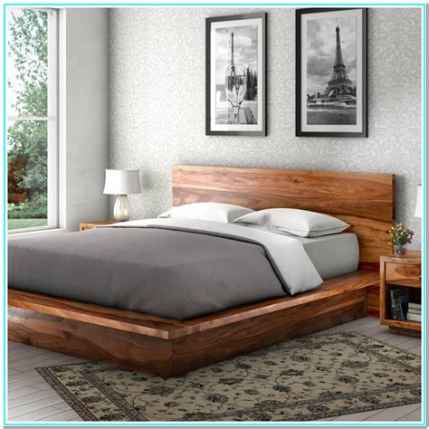 Cal King Wood Platform Bed Frame - Bedroom : Home Decorating Ideas # ...