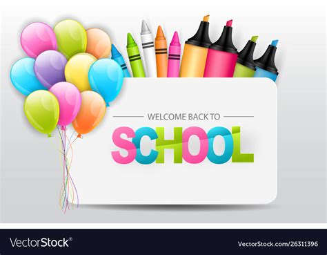 Welcome back to school banner Royalty Free Vector Image