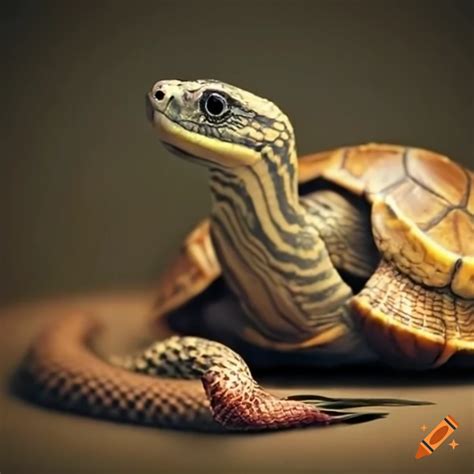 Hybrid creature of turtle and snake on Craiyon