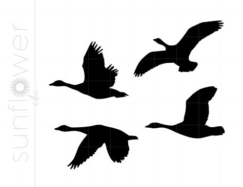 Goose Silhouettes Svg Flying Geese Clipart Goose Etsy Uk | The Best ...