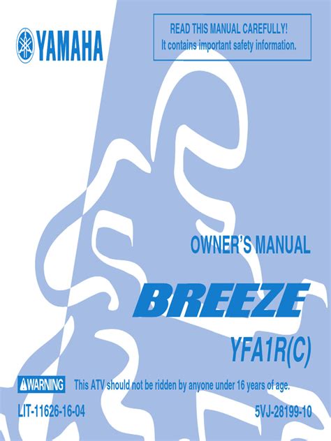 Yamaha Breeze YFA1 125cc Owners Manual | PDF