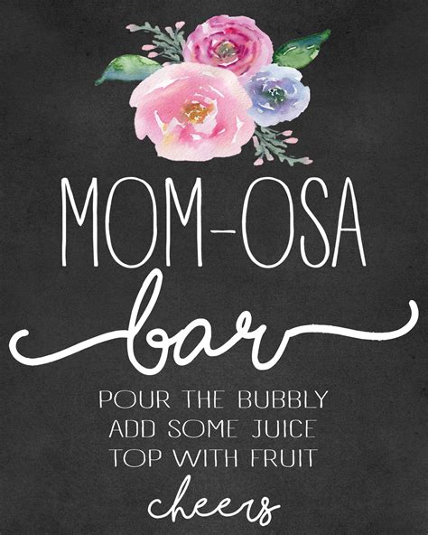 Free Printable Mimosa Bar Sign - Free Printable