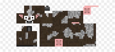 Minecraft Cow Png - Minecraft Cow Skin Template, Transparent Png ...