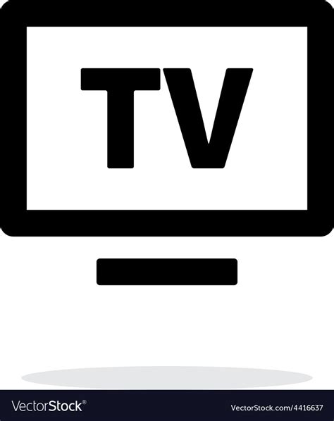 Flatscreen tv simple icon on white background Vector Image