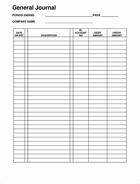 14 General Journal Excel Template - Excel Templates