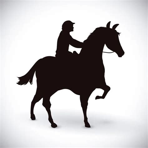 Cowboy Silhouette Horse Mammal Isolated Stock Vector by ©djv 679593682