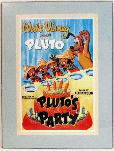 Walt Disney Presents pluto's Party 1952 - Etsy