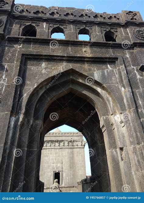 Raigad Fort View Entrance from Chh Shivaji Maharaj Samadhi Stock Image ...